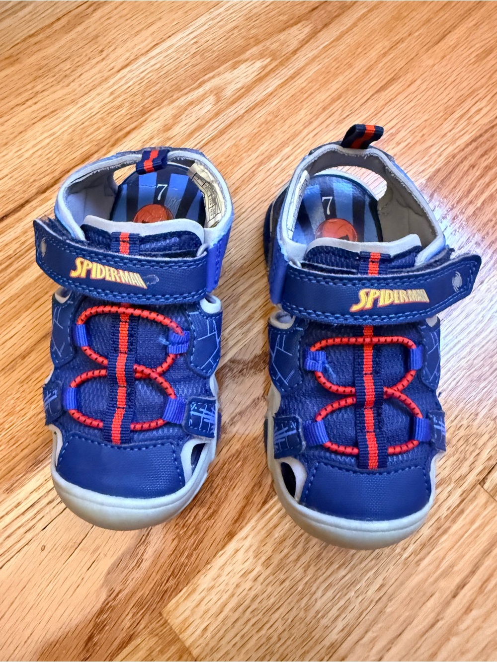 Spiderman Spider-Man sandals in Blue & Red Boys US 7